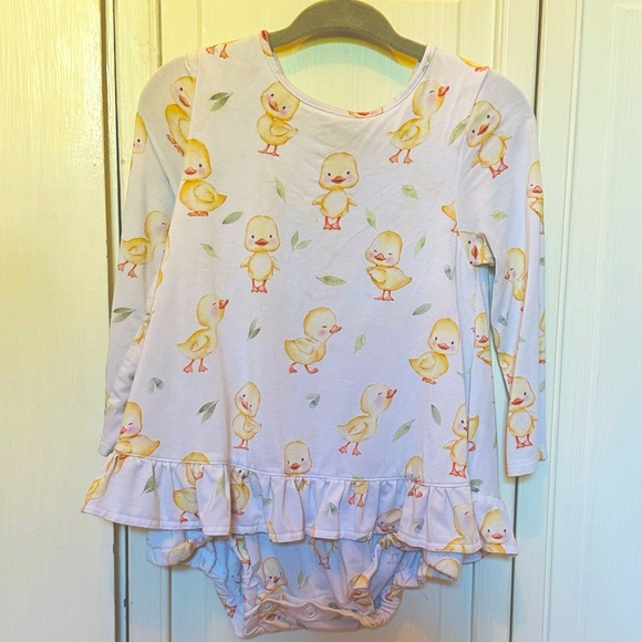 Posh Peanut Long Sleeve Bubble Romper Dress - Picture 1 of 4